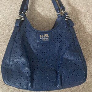 Coach Perforated Leather Hobo/ Shoulder Bag